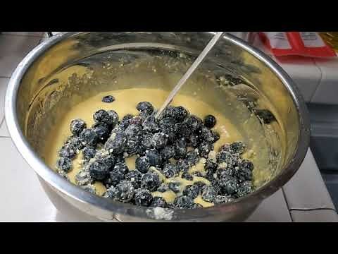 Blueberry Muffins made with Boxed Cake Mix