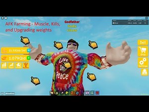 Lifting Simulator - How to AFK farm muscle, kills, and upgrade weights with auto clickers