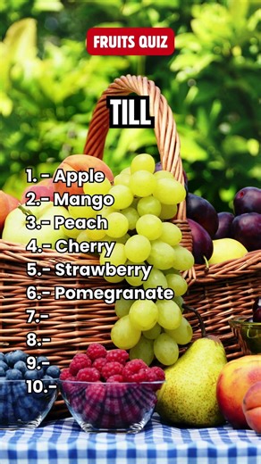 Guess 10/10 Fruits #guess #fruit #food #quiz #challenge #trivia