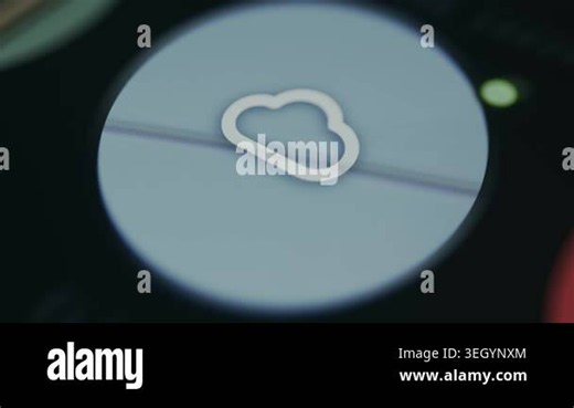 Blue cloud icon for cloud storage Stock Video Footage - Alamy