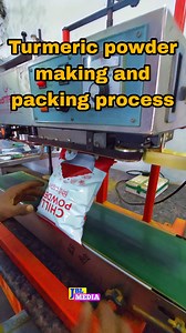 Turmeric powder making and packing process | Pawan deru