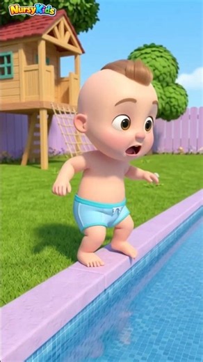 Pool Safety Rules for Kids 🏊‍♂️ Toto Learns to Swim | Nursery Rhymes & Baby Songs #cartoon #shorts