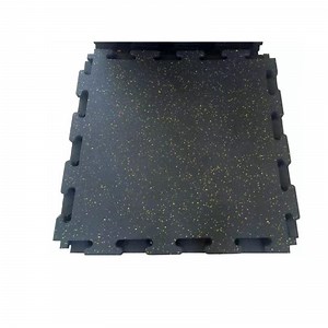 [Hot Item] Anti-Skid Interlocking Rubber Tile Mat /Gym Rubber Flooring Sheet