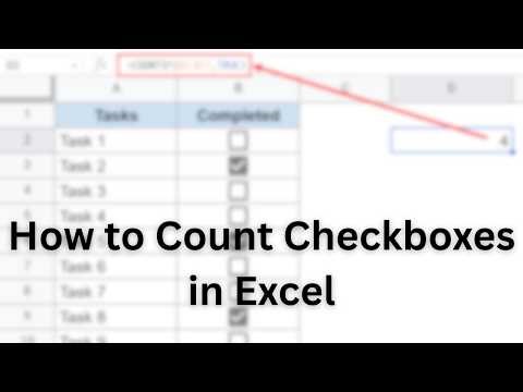 How to Count Checkboxes in Excel