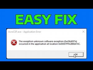 How To Fix Unknown Software Exception 0xc06d007e in Windows