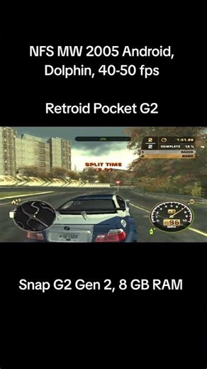 NFS Most Wanted 2005 на Android (Dolphin, Retroid Pocket G2)