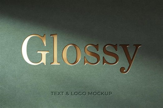 Glossy Debossed Logo Mockup