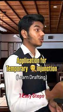 Temporary Injunction Application | Order 39 Rules 1 & 2 CPC | Legal Drafting ⚖️