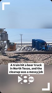 25K views · 886 reactions | Beer cans spilled across a North Texas roadway after a train hit a suds-hauling truck. Thankfully, no one was hurt. But it made for a messy cleanup job. This was in Saginaw near Hicks Field Road and Saginaw Boulevard. | WFAA | Facebook