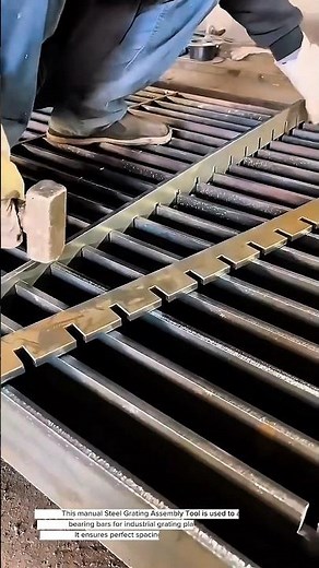 “Amazing Steel Grating Assembly Tool — Perfect Bar Alignment for Heavy-Duty Industrial Platforms!”