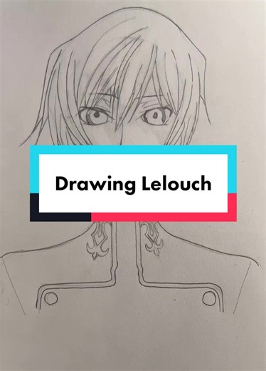 Drawing Lelouch step by step ✍🏼 #lelouch #anime #codegeas #codegeassedit #fanartanime #fyp