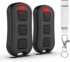 Replace Genie Garage Door Remote 3 Button for Intellicode I, Intellicode II, 9 or 12 Dip Switch,2 Pack