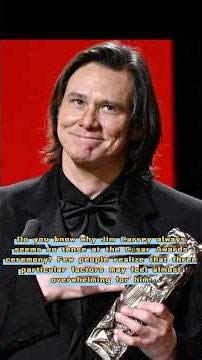 Do you know why Jim Carrey always seems so tense at the César Awards ceremony