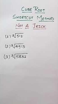 Cube Root | How to find cube root | Cube Root Kaise Nikale | Maths Tricks #shorts #cubetricks