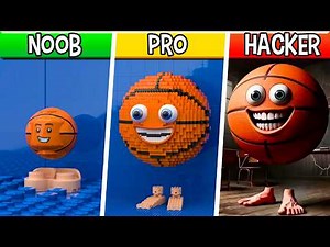 LEGO Ooo Pipipipi Dong : Noob, Pro, HACKER! / (Italian Brainrot Animals Meme)