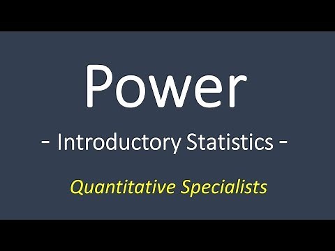 Power - Introductory Statistics; Statistical Power; Type I and II Error; Beta