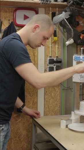 Engineer peels an egg