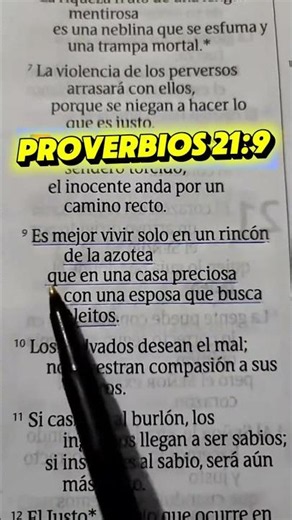 Proverbios 21:9 | Dios fue claro