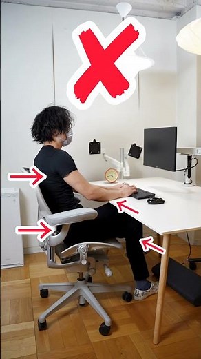 ダメな座り方と理想の座り方 Bad sitting and Good sitting