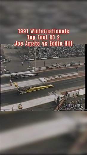 Taking you back to the 1991 Winternationals and Round 2 of Top Fuel where Joe Amato and Eddie Hill battle it out. Neither of these drivers would be happy with their performances and sometimes its all about luck. | Vintage Drag Racing Shirts