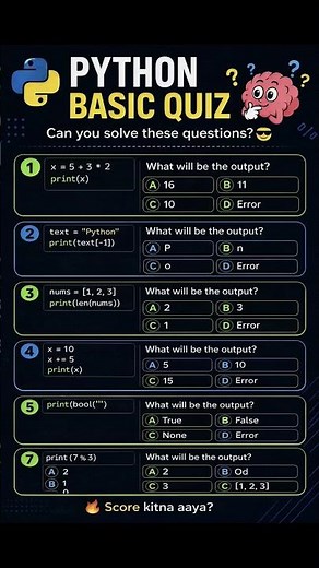 Can You Solve This Python Quiz? 🐍
