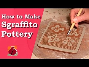 Sgraffito made with clay slip