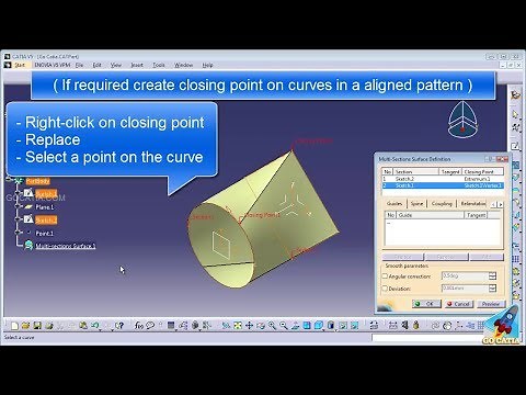 CATIA GENERATIVE SHAPE DESIGN - Multi-sections Surface