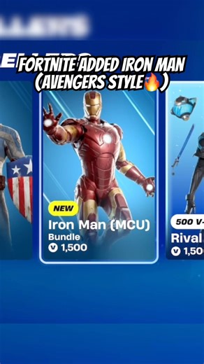 W fortnite for adding Iron Man(MCU) 🙏🔥 #fortnite #ironman #edit