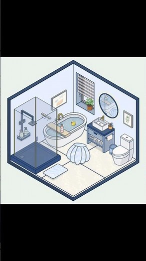 Building a Cozy Bathroom 🛁🐥 | Isometric Room Drawing (Relaxing Procreate Process)