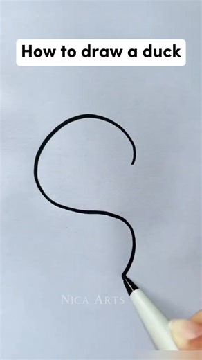 How to turn letter S Into a cute duck #artwork #drawingideas #fbreelsvideo #fbreels | Nica Aguilar