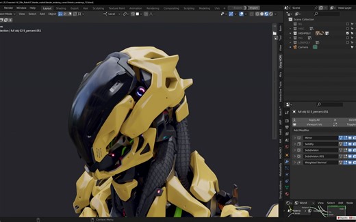 Two subdivision modifier workflow【硬表面外壳双subd修改器工作流】中英双语字幕