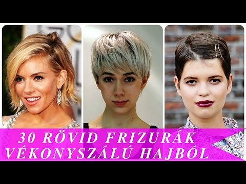 30 rövid frizurák vékonyszálú hajból