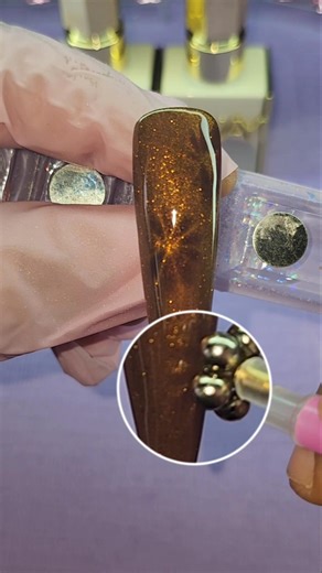 cat eye flower magnet #shortfeed #cateyegel #temufinds #gelpolish