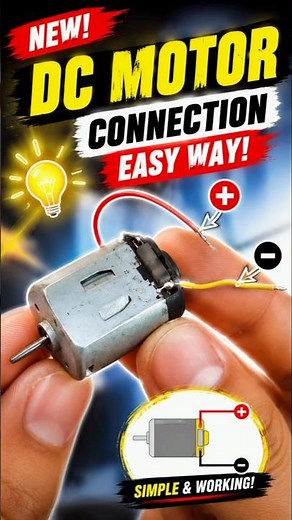 DC Motor Connection Easy Way | Simple DC Motor Wiring Tutorial ⚡