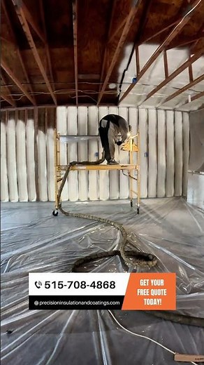 Spray Foam Insulation in Garage Walls & Ceiling | Ames & Des Moines, Iowa #sprayfoamcontractor
