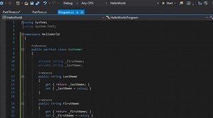 47 الفئات المجزئة أو الموزعة Partial classes in c# lang