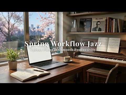 Spring Workflow Jazz - Upbeat Piano for Smooth Productivity