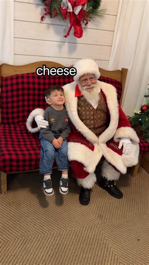 Niko Valdes on Instagram: "He Was So Shy!!!🥹 #fatherson #santa #christmas"