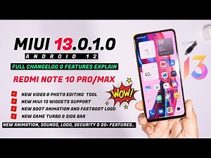 Redmi Note 10 Pro MIUI 13.0.1.0 Android 12 New Update Full Changelog & 20+ Features Explain 🔥