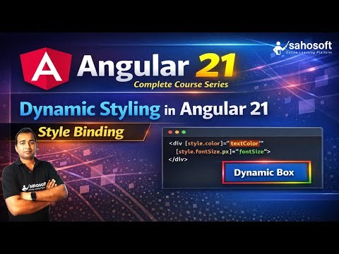 Dynamic styling in Angular 21 | Data Binding in Angular 21 Tutorials in Hindi