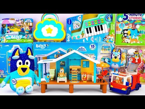 Bluey Toy Collection Unboxing Review 💙 Bluey's Beach Cabin Playset & Bluey Firetruck Playset