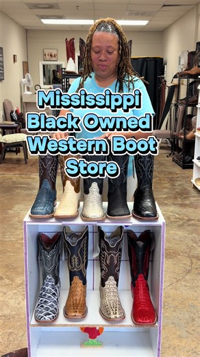Mississippi BLACK OWNED WESTERN BOOT STORE #mcdboots #shopblack #bestwesternbootceo #fyp #cowboyboots @YouTuber:Life with Genia Lee @MCD Boots Inc.