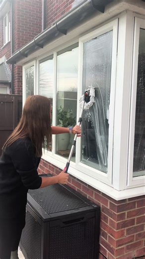 Who needs therapy when you can clean your windows with a mop #windowcleaning #windowclean #cleaning #cleantok #cleaningtime