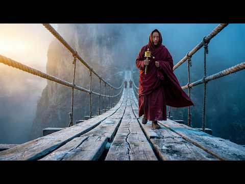Buddhist Monks Crossing a Dangerous Bridge — Deep Tibetan Chant for Calm & Nervous System Reset