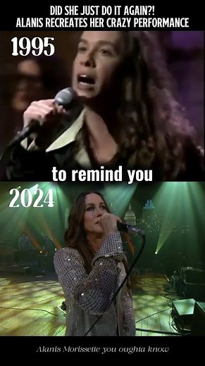 1995vs2024: Alanis recreated her crazy perform #alanismorissette #yououghtaknow #nostalgia #music