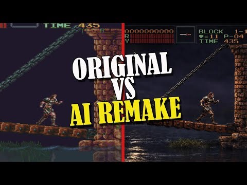 Super Castlevania IV Reimagined - Original vs AI Remake