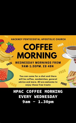HPAC Coffee morning Every Wednesday 9am - 1.30pm #HPAC #Community #fyp