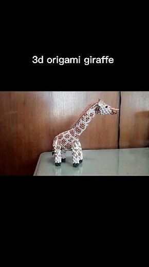 3d origami giraffe / jerapah