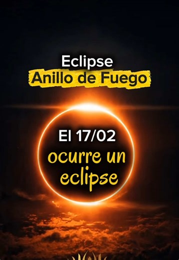 El 17 de febrero de 2026 hay un Eclipse Solar Anular en Acuario. No es un eclipse para pedir. Es un eclipse para ver con claridad. Este tipo de eclipses no responden al deseo inmediato, corrigen dirección e identidad. Lo que se activa ahora: ◯ finales silenciosos ◯ cambios internos irreversibles ◯ claridad incómoda pero necesaria Guarda este video. Lo que muestra un eclipse no se entiende en el momento. Si esta energía te resonó, escribe LUNA o “Estoy lista para ver con claridad” en los comentar