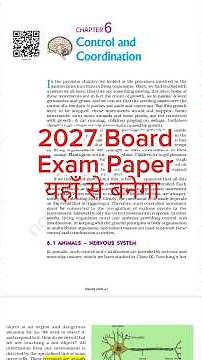Class 10 Science Important Questions for board exam 2027 | Chapter 6 Control and Coordination